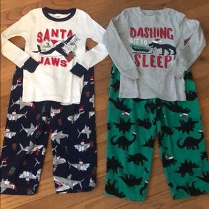2 Carter’s Christmas Jammies - Size 4T